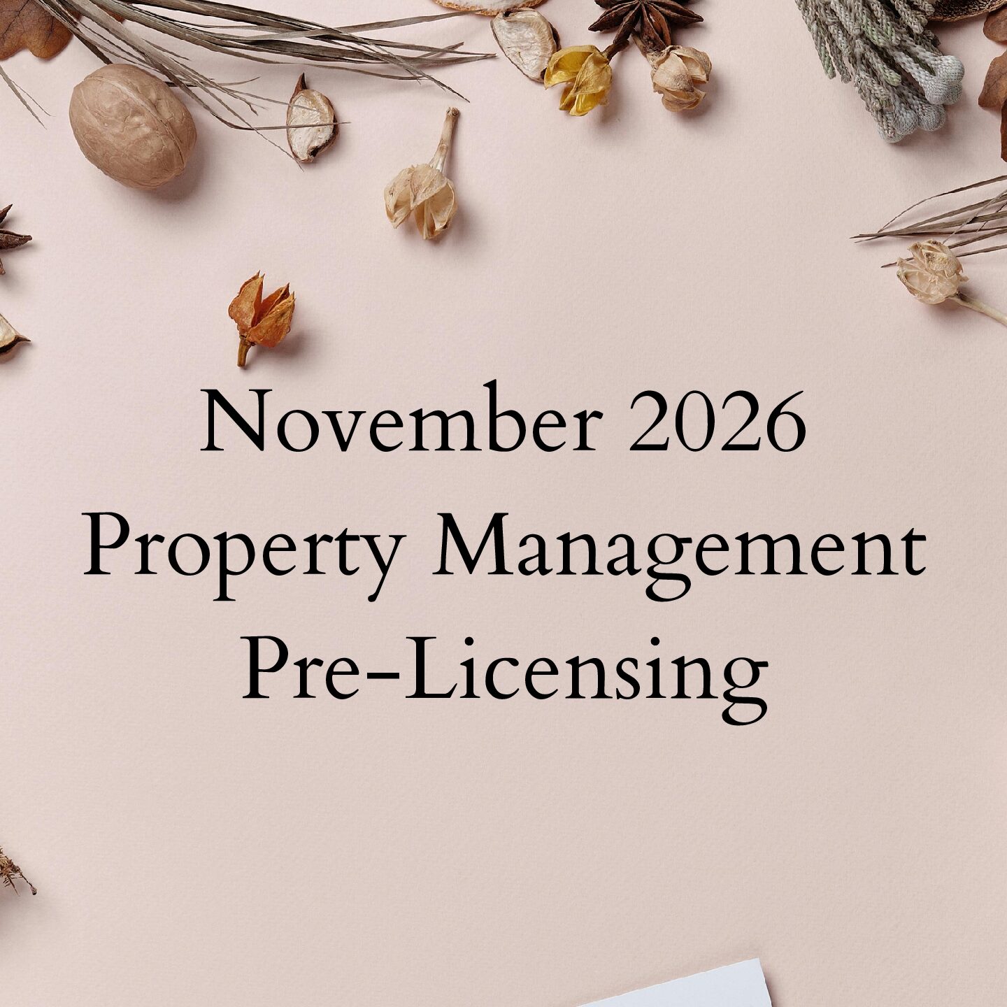 November Pre-Licensing 2026